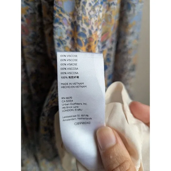 Free People maxi dress size S Feeling Groovy Blue floral boho festival - Picture 8 of 14